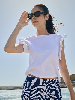 Volant Shirt Weiss
